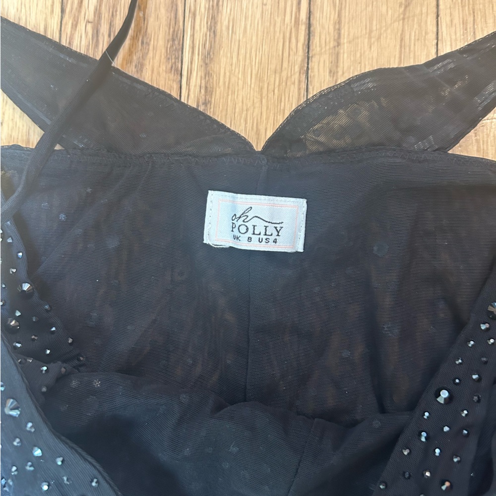 Oh Polly Ruby Embellished Cut-Out Flared Trousers - Picture 6 of 7